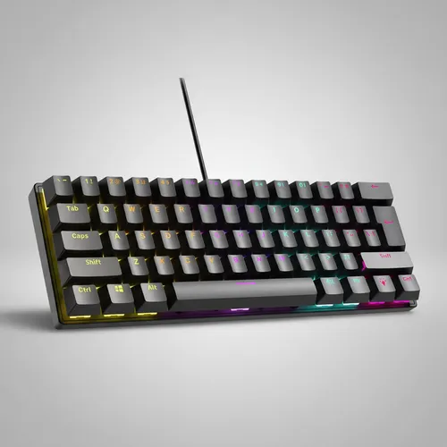 Destaque de Teclado Gamer 60% RGB com desconto no Bom de Oferta