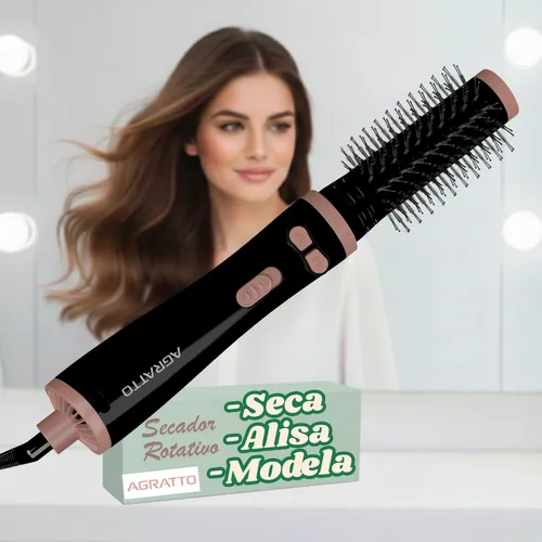 Destaque de Escova Cabelo Rotativa 6 Em 1 com desconto no Bom de Oferta