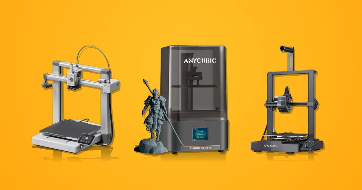 Comparativo: Bambu Lab A1, Anycubic Photon Mono 4, Creality Ender-3 V3 SE