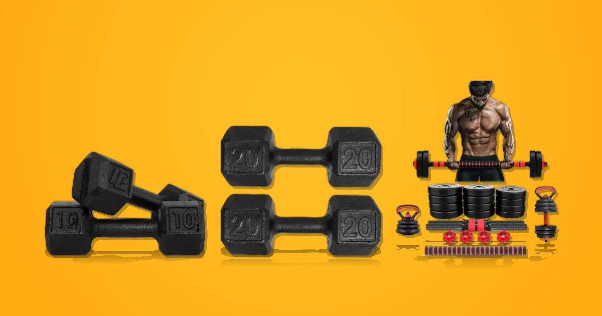 Comparativo: Par De Halteres 10kg Dumbell, Par De Halteres 20kg Dumbell, Kit Halteres Barra e Anilhas 15kg