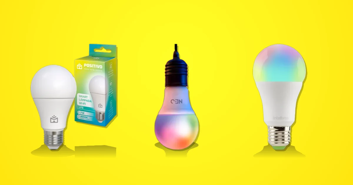 Comparativo: Smart Lâmpada Wi-fi Positivo, Lampada Led Pera Avant, Lâmpada Led Wi-fi Intelbras